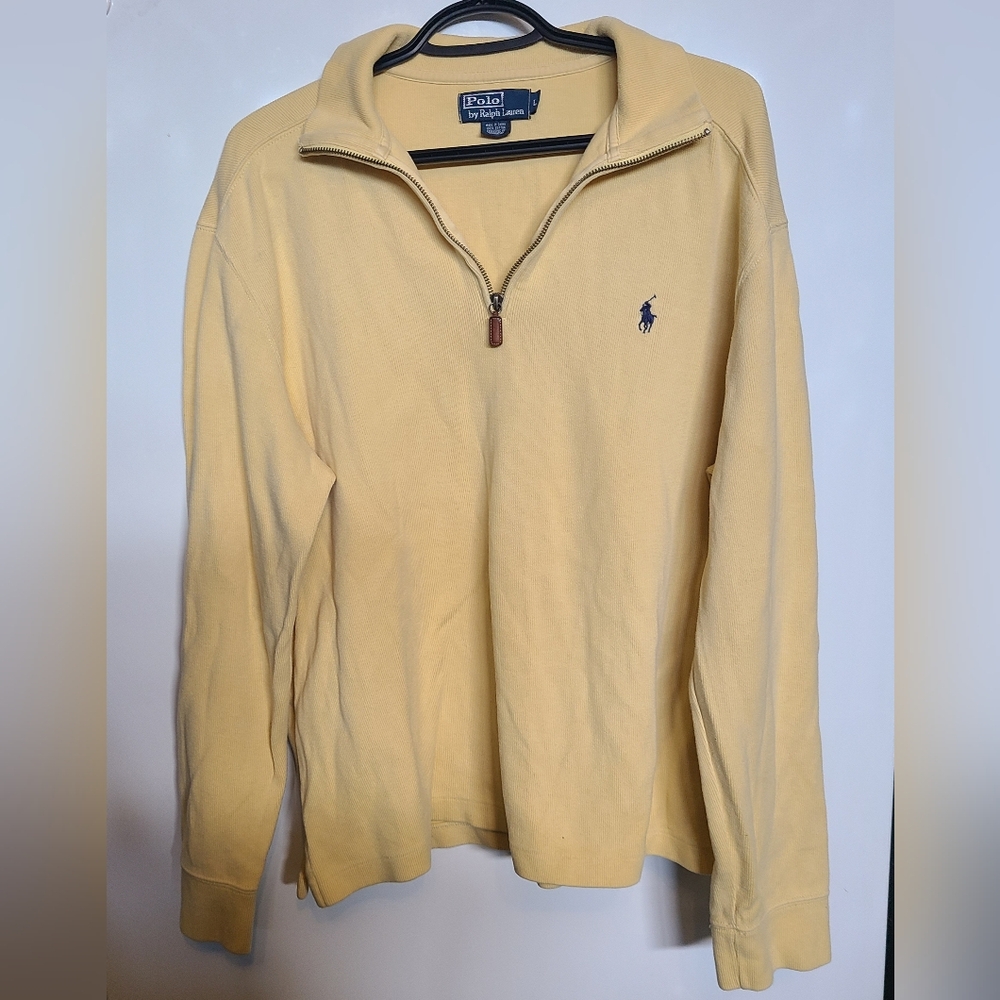 Ralph Lauren Yellow Half Zip Sweater